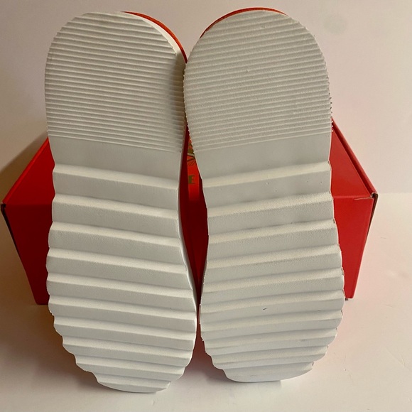 NWT Anthropologie Maeve-puff platform slippers in coral.Size 10 - Picture 5 of 6